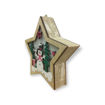 Picture of CHRISTMAS WOODEN DECORATION STAR HANGING SNOWMAN